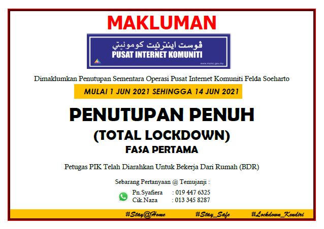 notis makluman lockdown