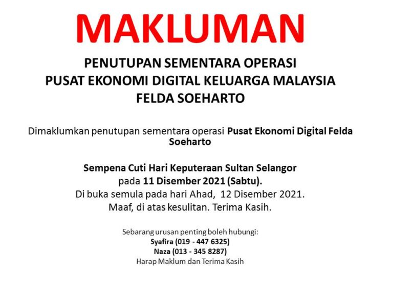 notis penutupan lockdown