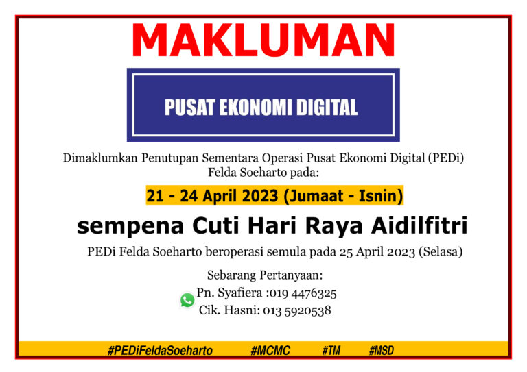 Notis tutup hari raya aidilfitri