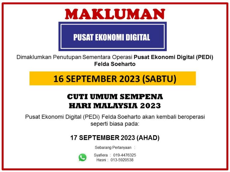 Notis tutup HARI MALAYSIA