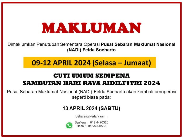 NOTIS TUTUP RAYA